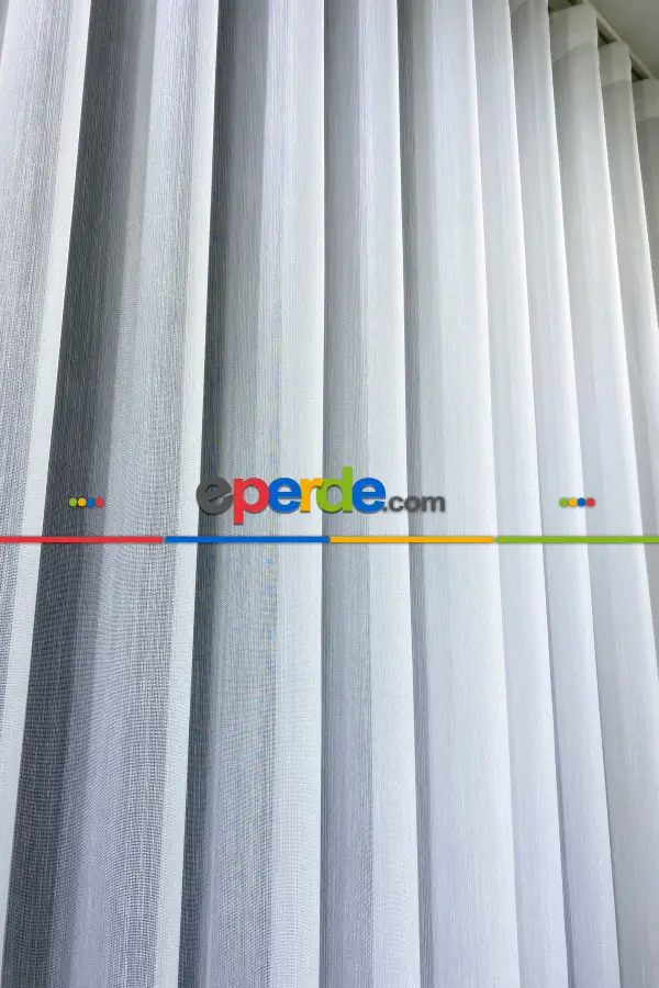 Es Pile Simli Kubilay Düz Tül Perde