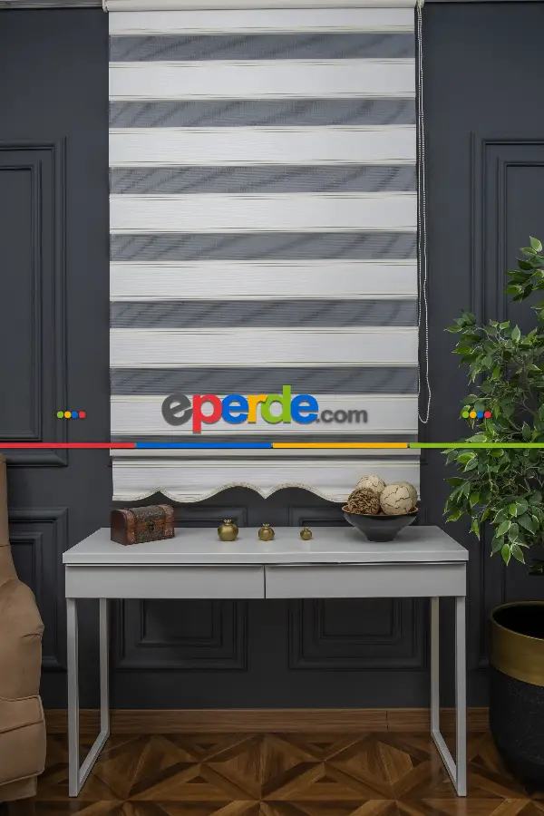 Mutfak- Zebra Perde - Yarım Plise - Geniş Palet Zebra Perde