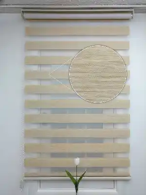 Sütlü Kahve Düz Bambu Zebra Perde- Sütlü Kahve