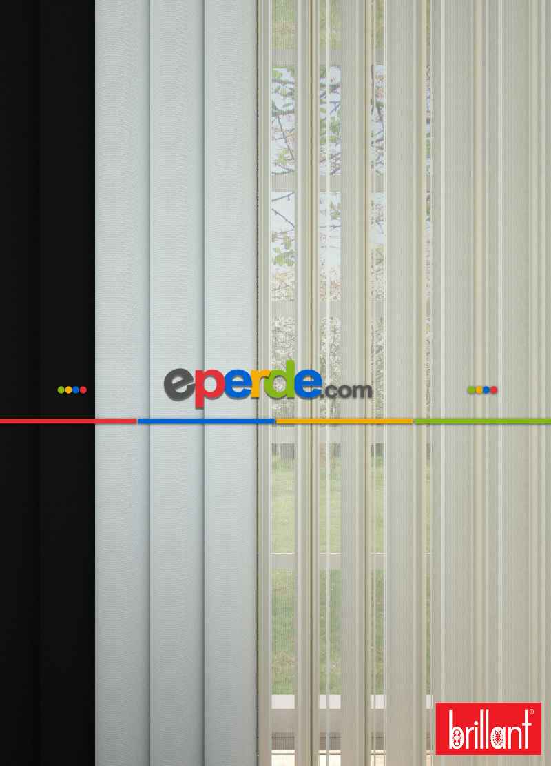 Brillant Akıllı Tül Siyah-beyaz Perde Tül Dikey Zebra Perde Düz 1. Kalite