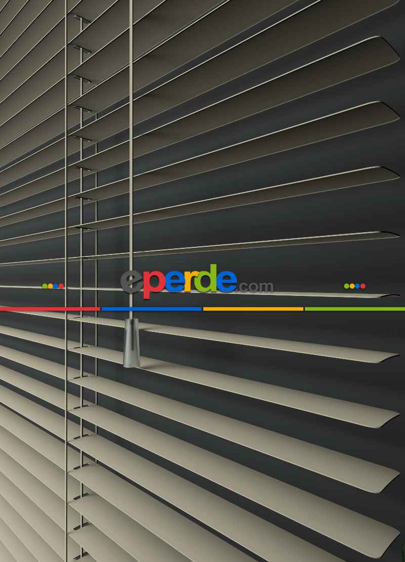 Mutfak - 1. Kalite Krem- Alüminyum Jaluzi Perde - 25mm Kalınlığında