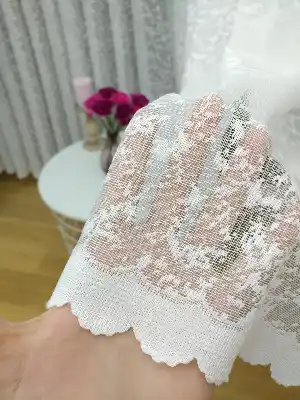 250 X 255cm Cam İçin Hazır Tül Perde (6,25mt Kumaş Kullanılır)- Ekru 250cm X 255cm 