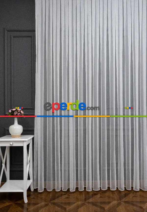 Yatak Odası - Grek Düz Tül Ekru Renk - İtinalı Dikiş Garantisi