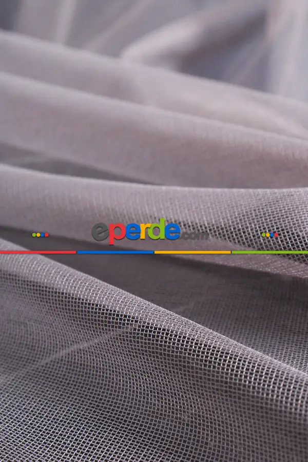 Ofelya Gri - Düz Tül Perde