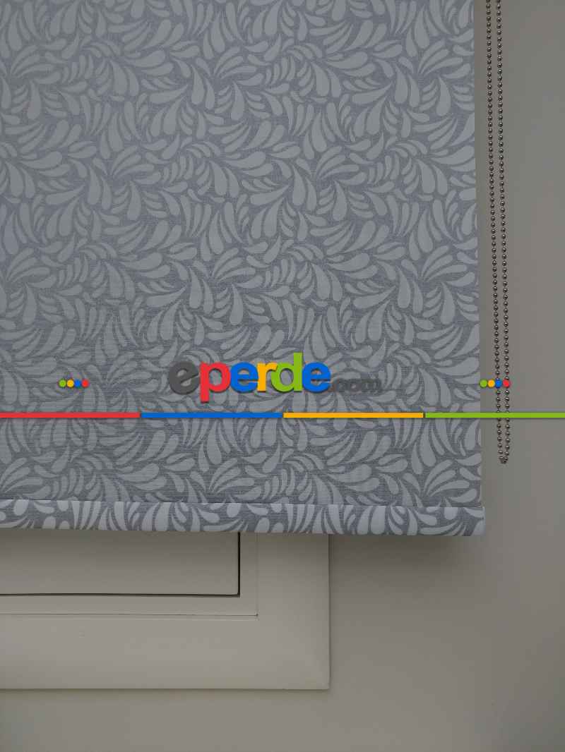 Kendinden Desenli Stor Perde Gri- Gri-füme-antrasit-beyaz- Çok Renkli 2