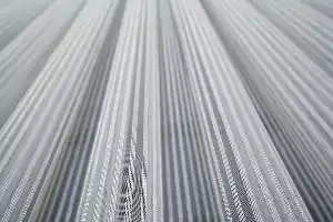 Asya Desenli Trend Model Eteği Kurşunlu Çizgili Tül Perde