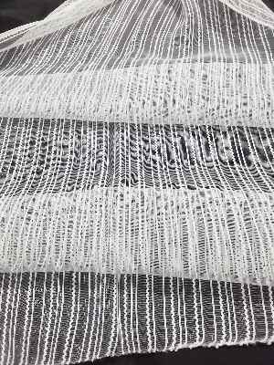 Mutfak Tül Perde - Pileli Düz Mutfak Perdesi- Ekru