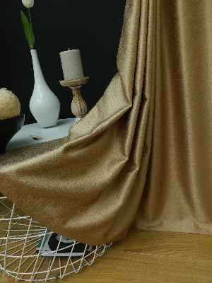 Salon Perdesi - Bej Desenli Jakar Fon Perde (geniş En:280 Kumaş)- Bej