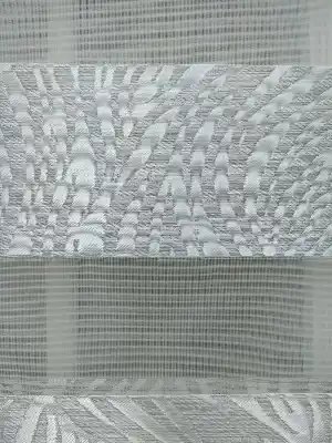 Gümüş Kabartmalı Jakarlı Zebra Perde- Gümüş