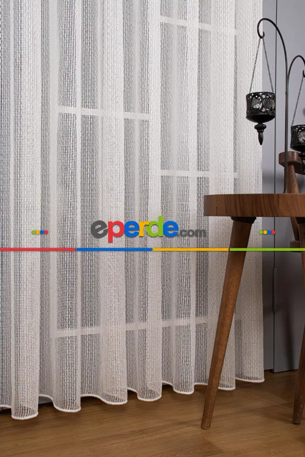 Salon - Misafir Odası - 1.kalite Örme Tül Perde - Kurşunlu Tül