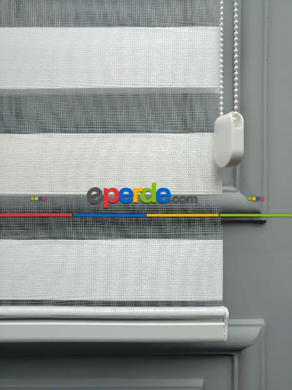 2025 Sezonu - Zebra Perde - Bambu Zebra Perde- Beyaz