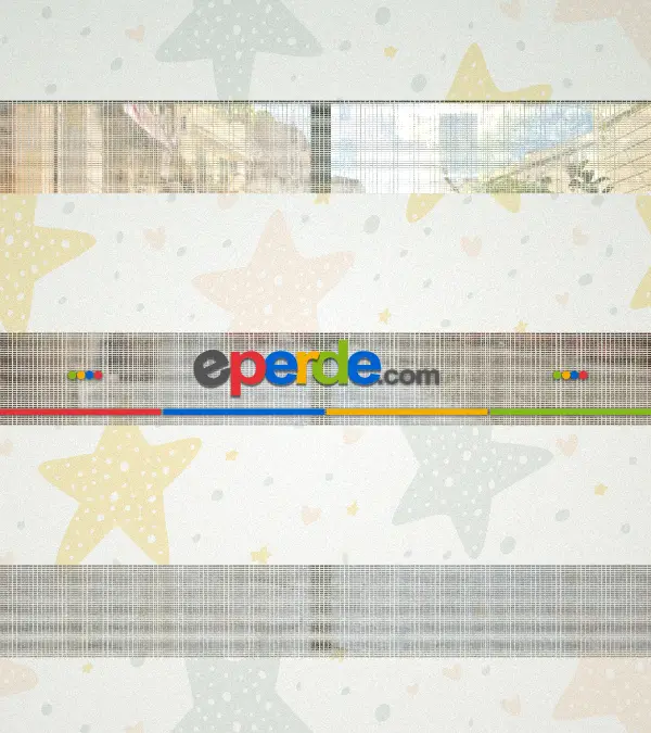 Yıldız Desenli Baskılı Zebra Perde- Çok Renkli