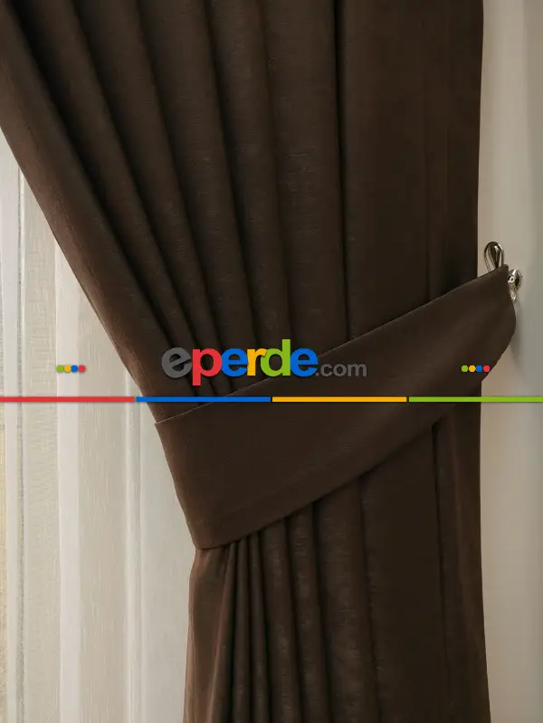 Soft Açık Kahve Fon Perde Geniş En (285)- Kahve Açık