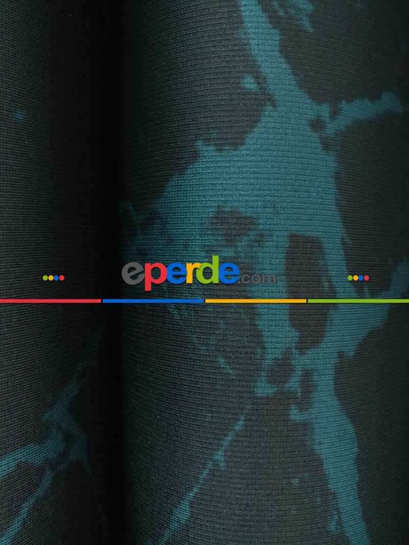 Lens Akıllı Dikey Tül Perde Mermer-21- Çok Renkli 2