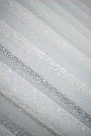 Puantiyeli Örme Tül Perde- Ekru