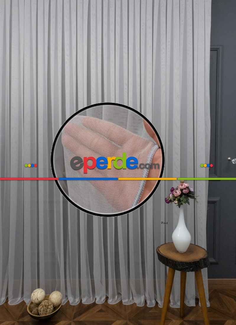 Yatak Odası - Grek Tül, Gri Renk, Yumuşak, Buruşmaz