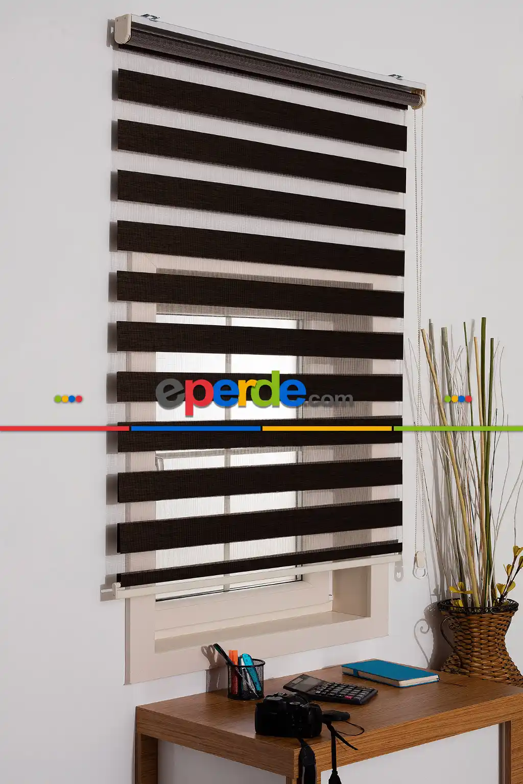 Salon Zebra Perde -Indirimli !!! Zebra Perde Acı Kahve Bambu Ozel Fiyat- Acı Kahve