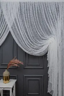 Tül Perde - Hafif File Tül - Örme Dokuma - Kruvaze Ve Düz Model Seçeneği