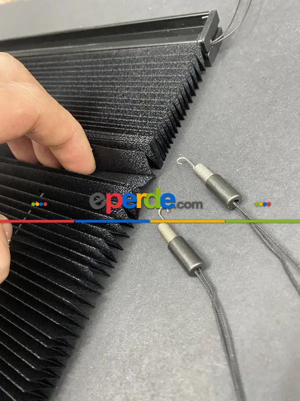 Plise Perde Siyah Renk