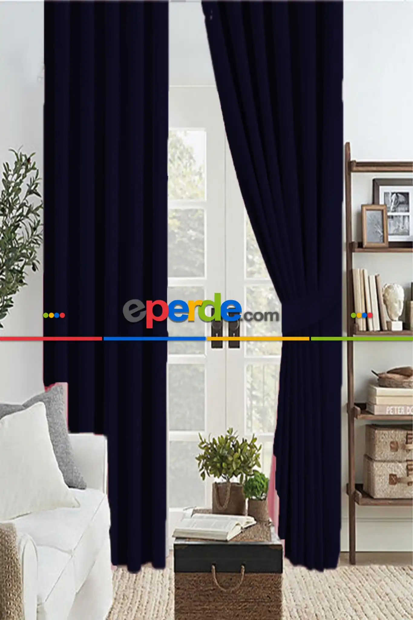 Lacivert Koyu Mavi Renk Karartma Blackout Güneşlik Fon Kalın Perde