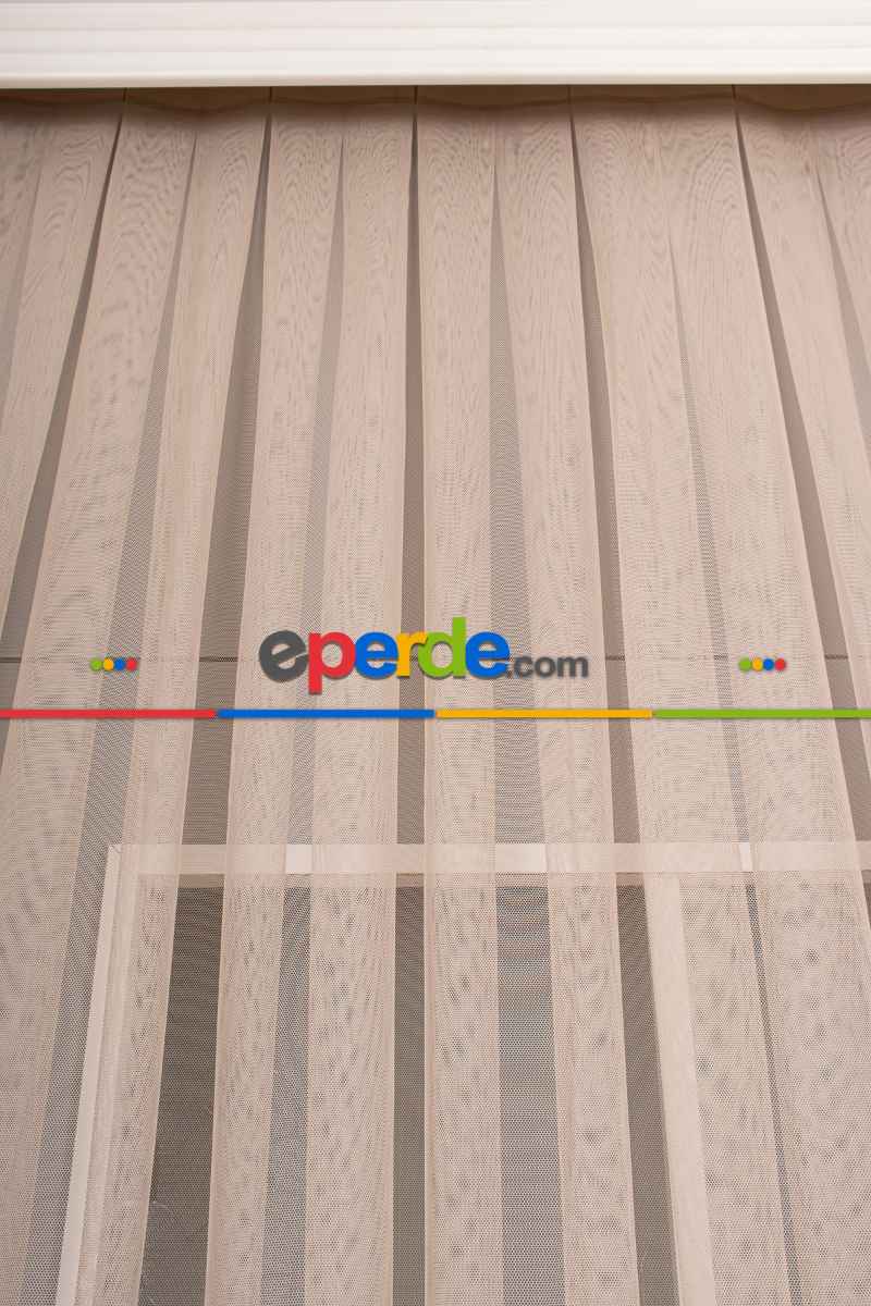 Genç Odası Vizon Grek Tül Perde Petek Zemin