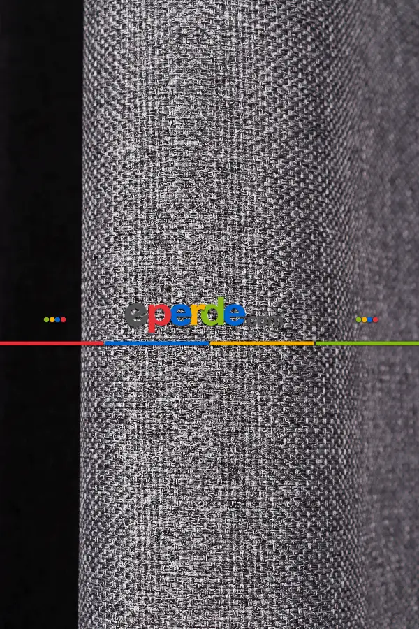 Gri Keten Blackout Karartma Işık Geçirmez