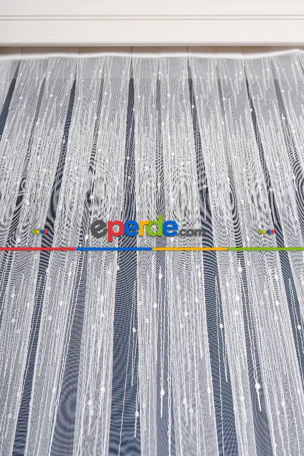 Salon Tül Modelleri - Elit Brode İşlemeli Tül Perde Özel Seri 101