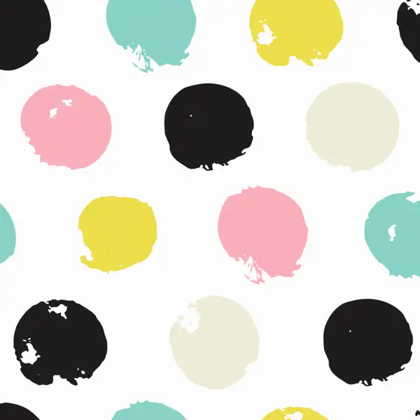 Suluboya Büyük Benek Desenli Fon Perde Evm996-9 Kumaşı Kalındır Duck Bezi Değildir- Siyah-Beyaz-Pembe