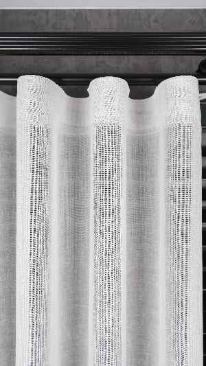 Keten Ekru Pembe Degrade Geçişli Tül Perde, Ağır Gramajlı Premium Seri, Eteği Kurşunlu