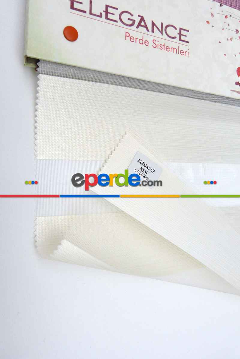 Oturma Odası - New Düz Zebra Perde- Krem Açık