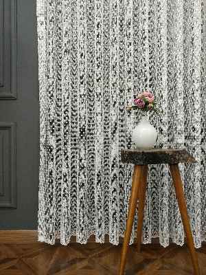 Çocuk Odası Örme Tül- Ekru