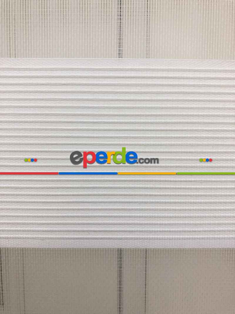 Yüksek Kalite Plise Zebra Perde - Ekru Renk- Ekru