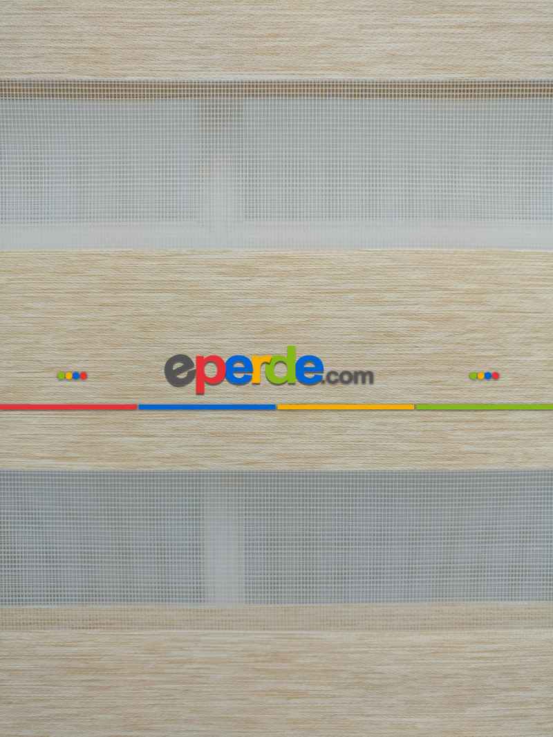 Sütlü Kahve Düz Bambu Zebra Perde (kalın Zeminli)- Sütlü Kahve