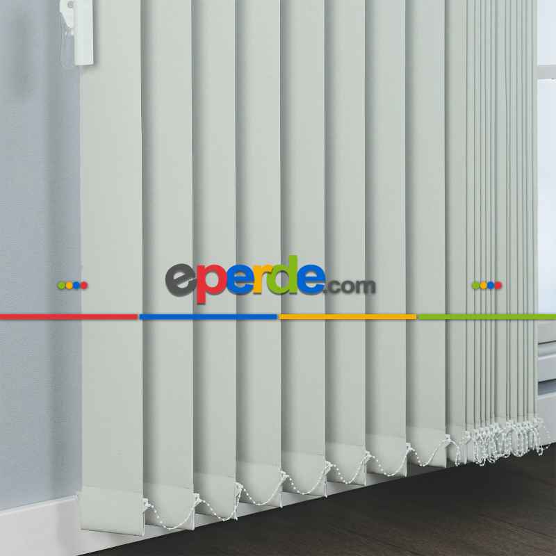 Gri Pvc Dikey Perde 703- Açık Gri , Beyaz Ve Açık Krem Renkleri Mevcut