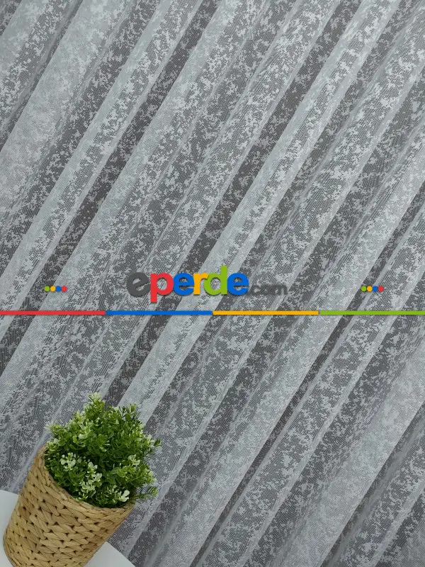 Sade Fransız Dantel Tül Perde & Kruvaze Perde- Ekru