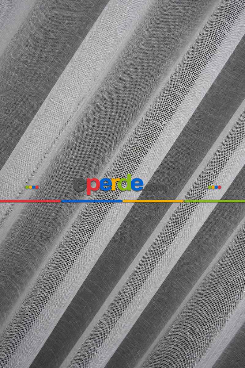 Genç Odası Keten Tül Ütü İstemez Dökümlü Tül - İtinalı Dikiş - Amerikan Pile