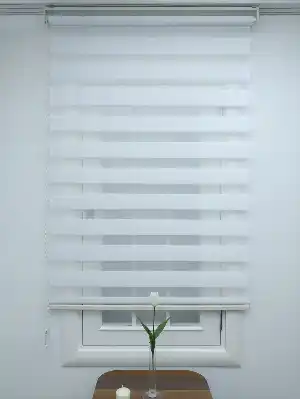 Beyaz Düz Zebra Perde- Beyaz