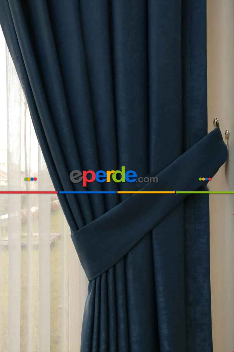 Soft Fon Perde İndigo- Lacivert