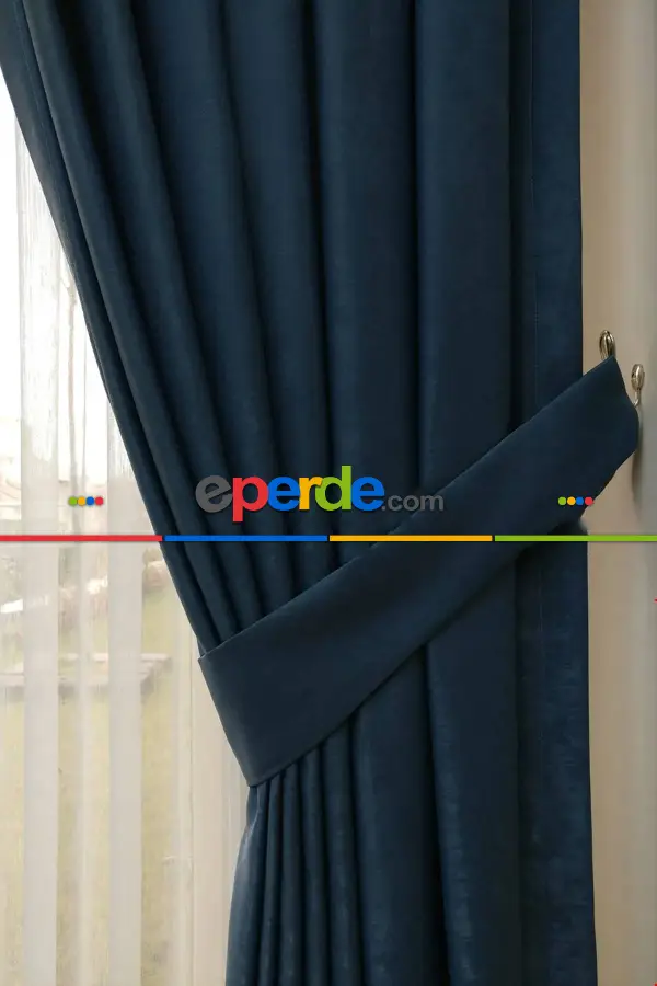 Yatak Odası - Soft Fon Perde İndigo- Lacivert