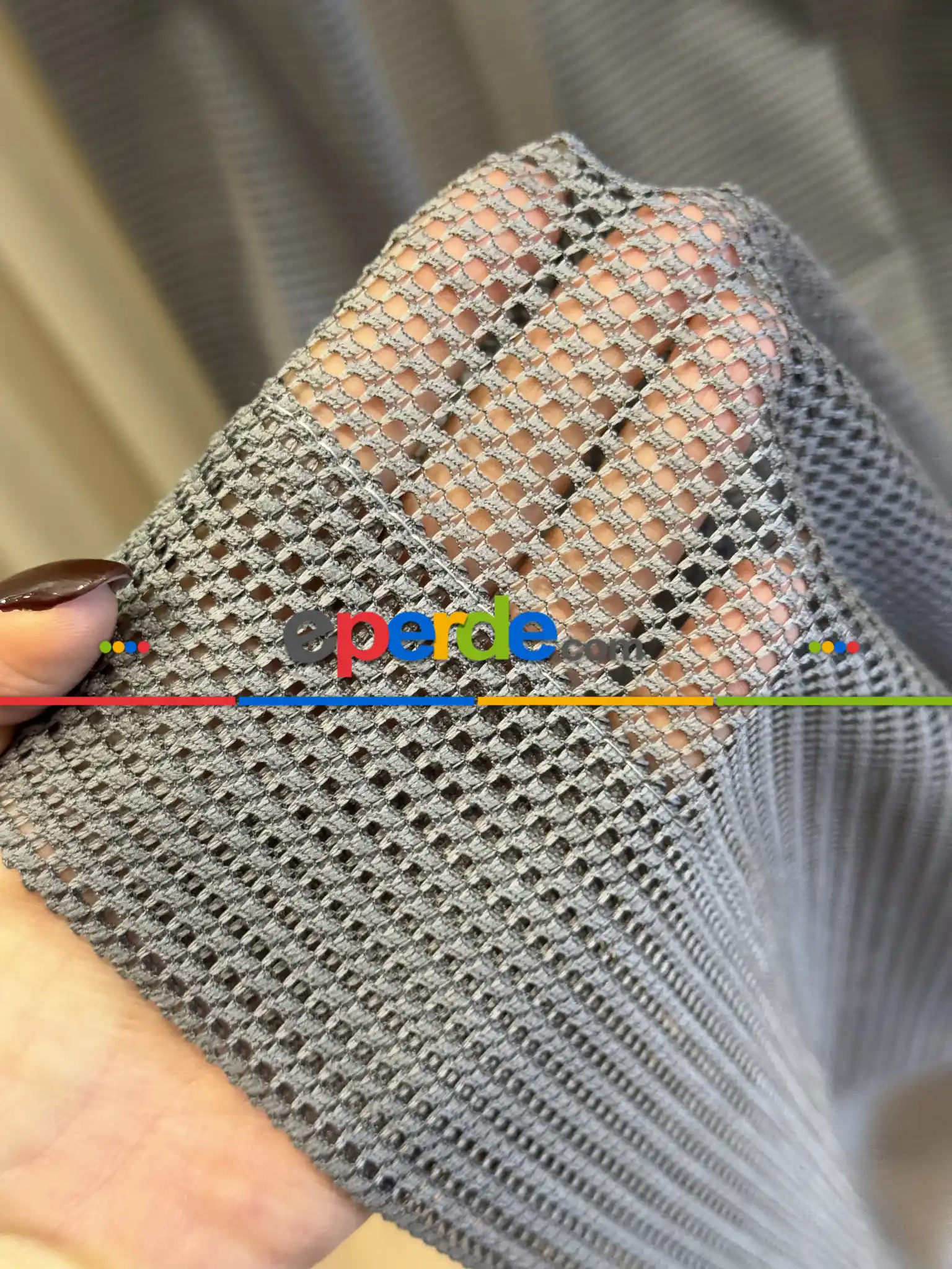 Gri Tül Perde, Ağır Gramajlı Premium Seri, Kurşunlu Tül