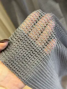 Oturma Odası - Gri Tül Perde, Ağır Gramajlı Premium Seri, Kurşunlu Tül