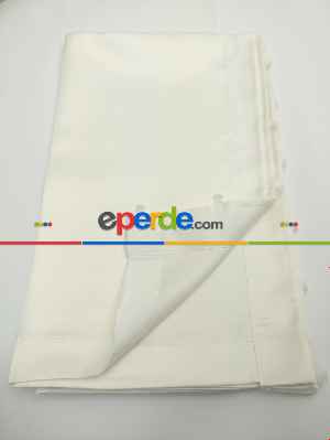 Hazır Ölçülü Atlas Saten Ekru Güneşlik Perde