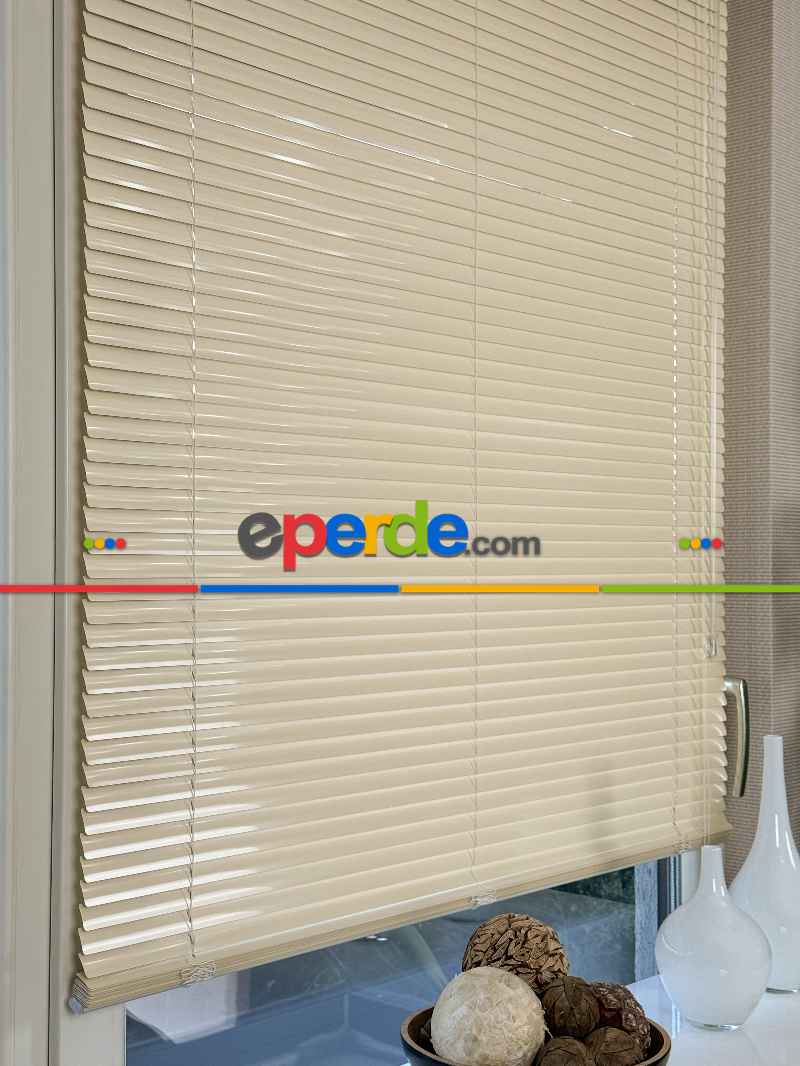 Krem Alüminyum Jaluzi Perde - 25mm