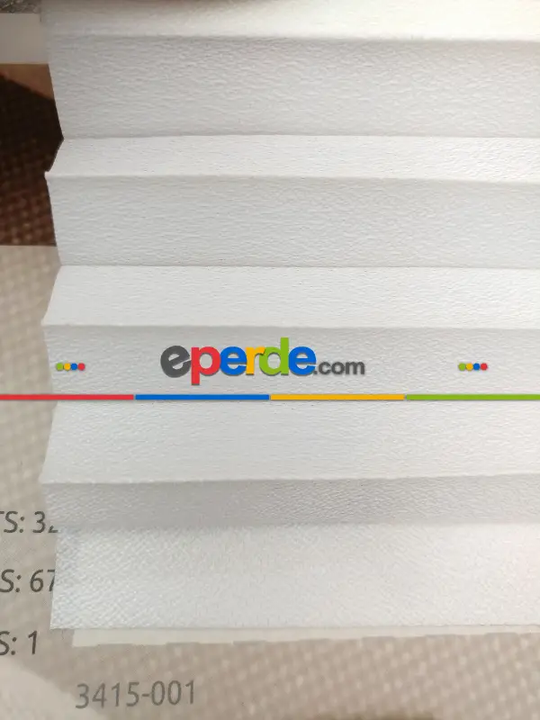 Cam Balkon Perdesi - Yapışkanlı - Plise - Kırık Beyaz- Beyaz