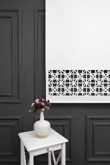 Ekru Renk Lazer Kesim Mat Stor Perde (ister Düz - İster Lazer Kesimli Satın Alın)