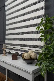 Krem Bambu Zebra Perde 110x200