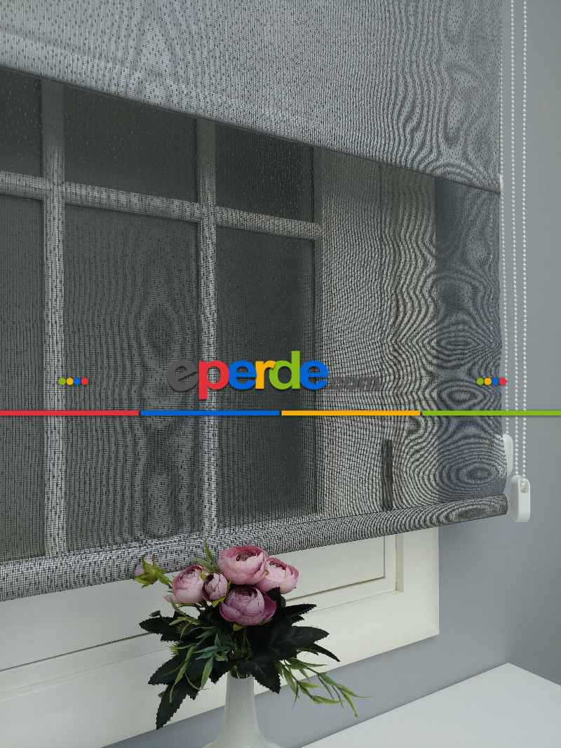 Mutfak - Çiftli Sistem Dantel Stor- Siyah