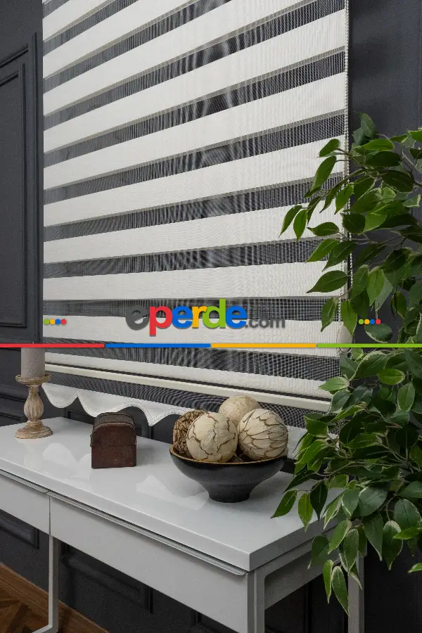 Krem Bambu Zebra Perde 60x200