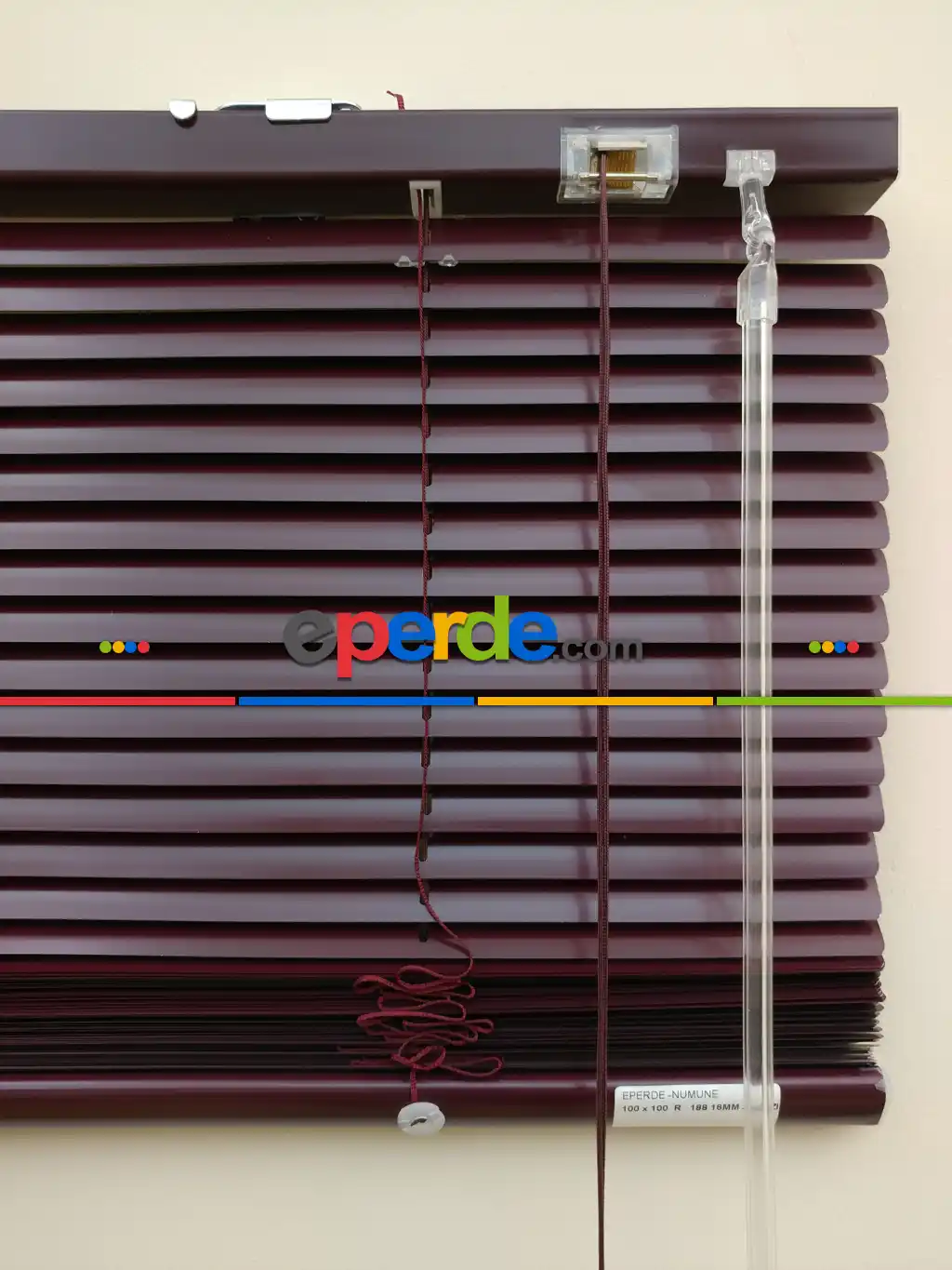 Bordo Alüminyum Jaluzi Perde - 16mm Kalınlığında- Bordo