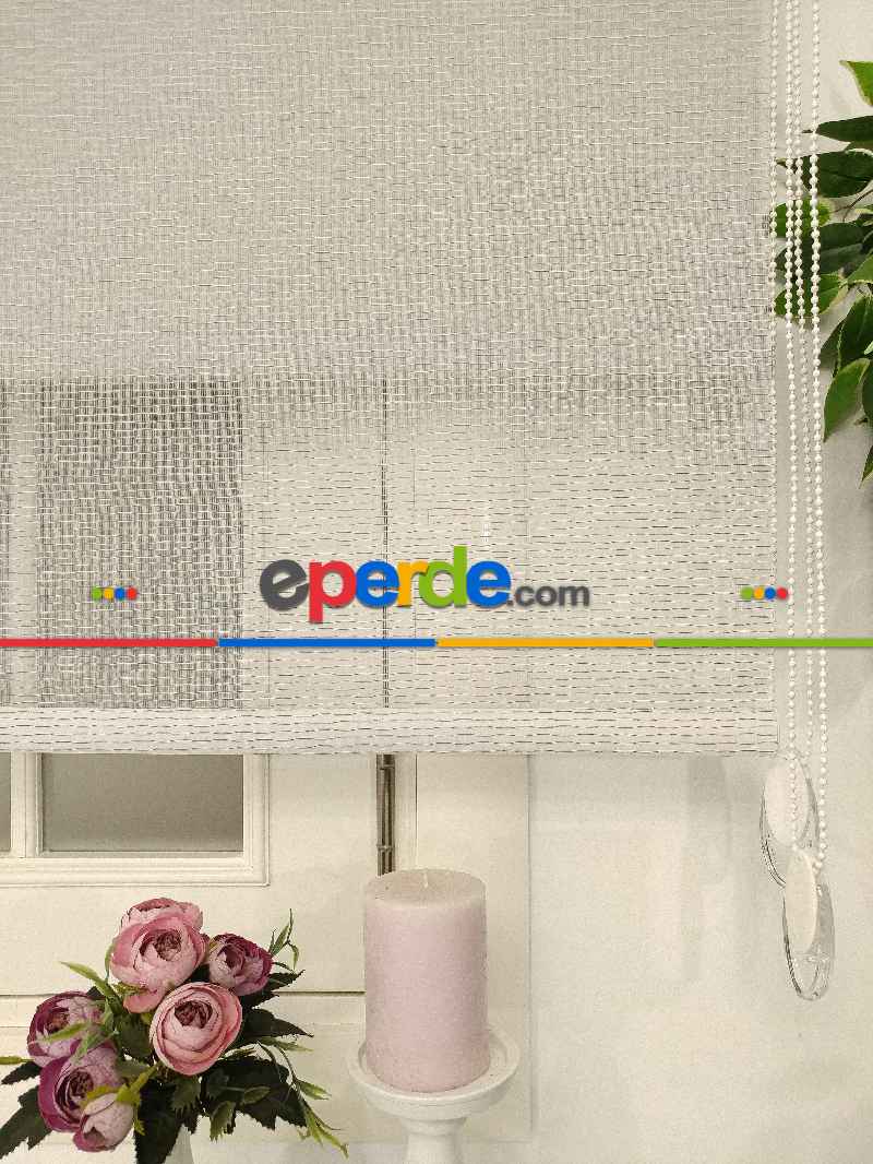 Tül Stor Yeni Sezon Elit Boğma Tül Beyaz Gri- Beyaz-gri Açık 214